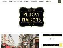 Tablet Screenshot of pluckymaidens.com